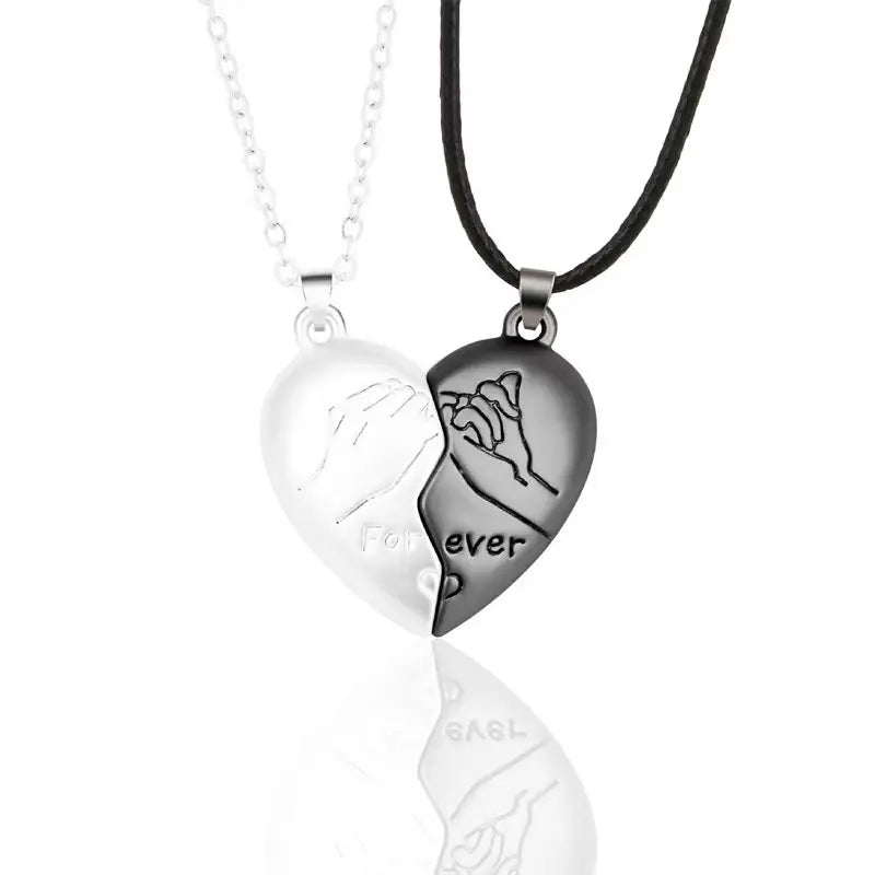 Magnetic Heart Necklaces - Forever Love Necklaces Perfect Gift for Couples and Family