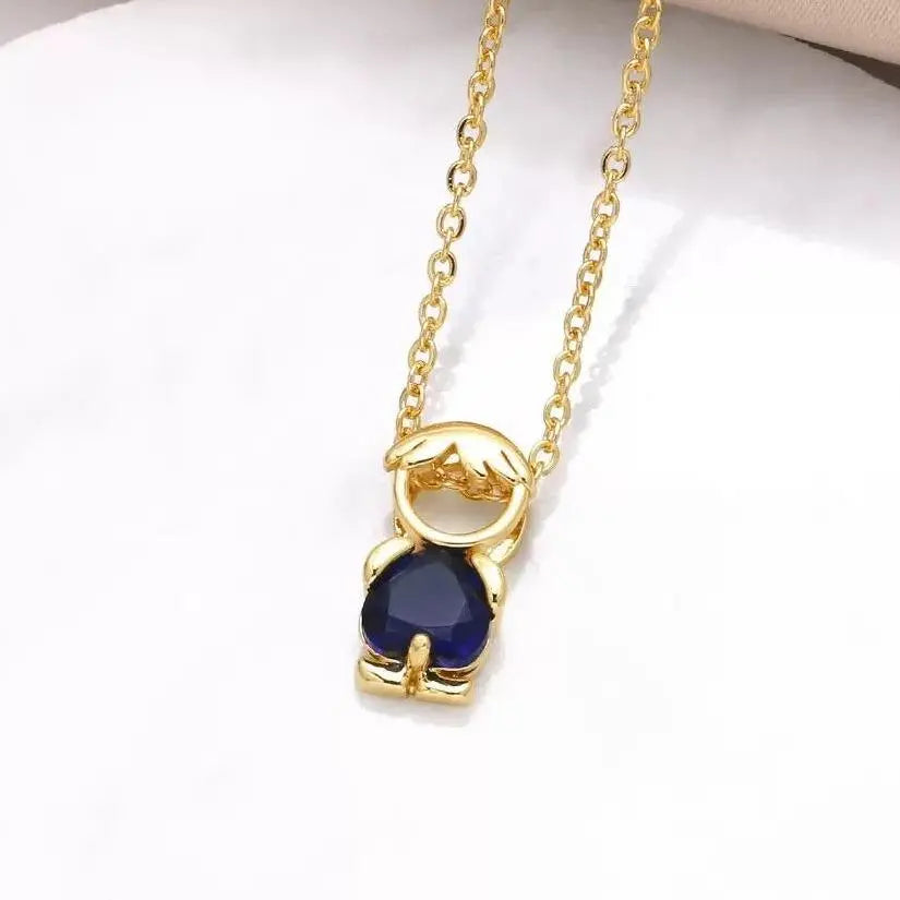 Summervibes 18K Mom & Kids Birthstone Detachable Necklace,A Mother’S Love, Always with You,Gift for Women