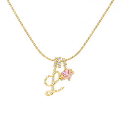 GANIA Art-Designed Personalized Name Letter Necklace, Free of Allergenic Ingredients, with Adjustable Size. It Is an Excellent Valentine'S Day Gift for Women and Girls.
