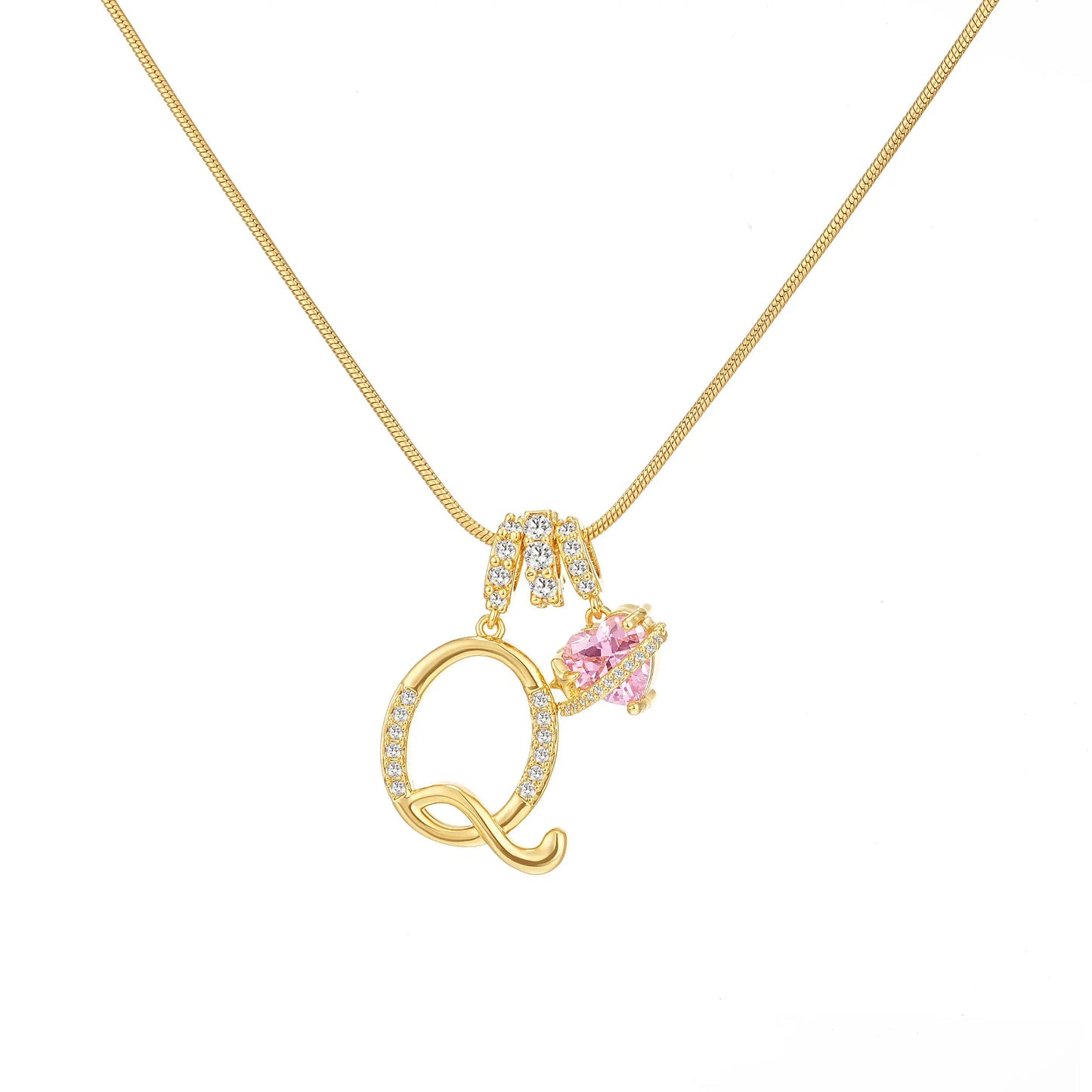 GANIA Art-Designed Personalized Name Letter Necklace, Free of Allergenic Ingredients, with Adjustable Size. It Is an Excellent Valentine'S Day Gift for Women and Girls.