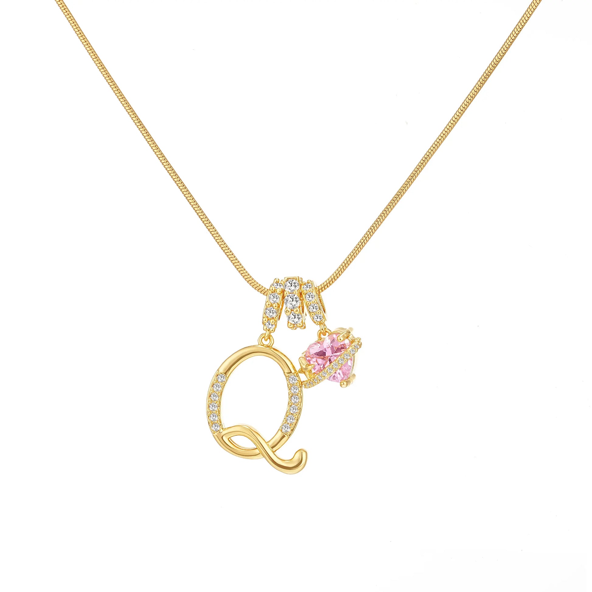 GANIA Art-Designed Personalized Name Letter Necklace, Free of Allergenic Ingredients, with Adjustable Size. It Is an Excellent Valentine'S Day Gift for Women and Girls.