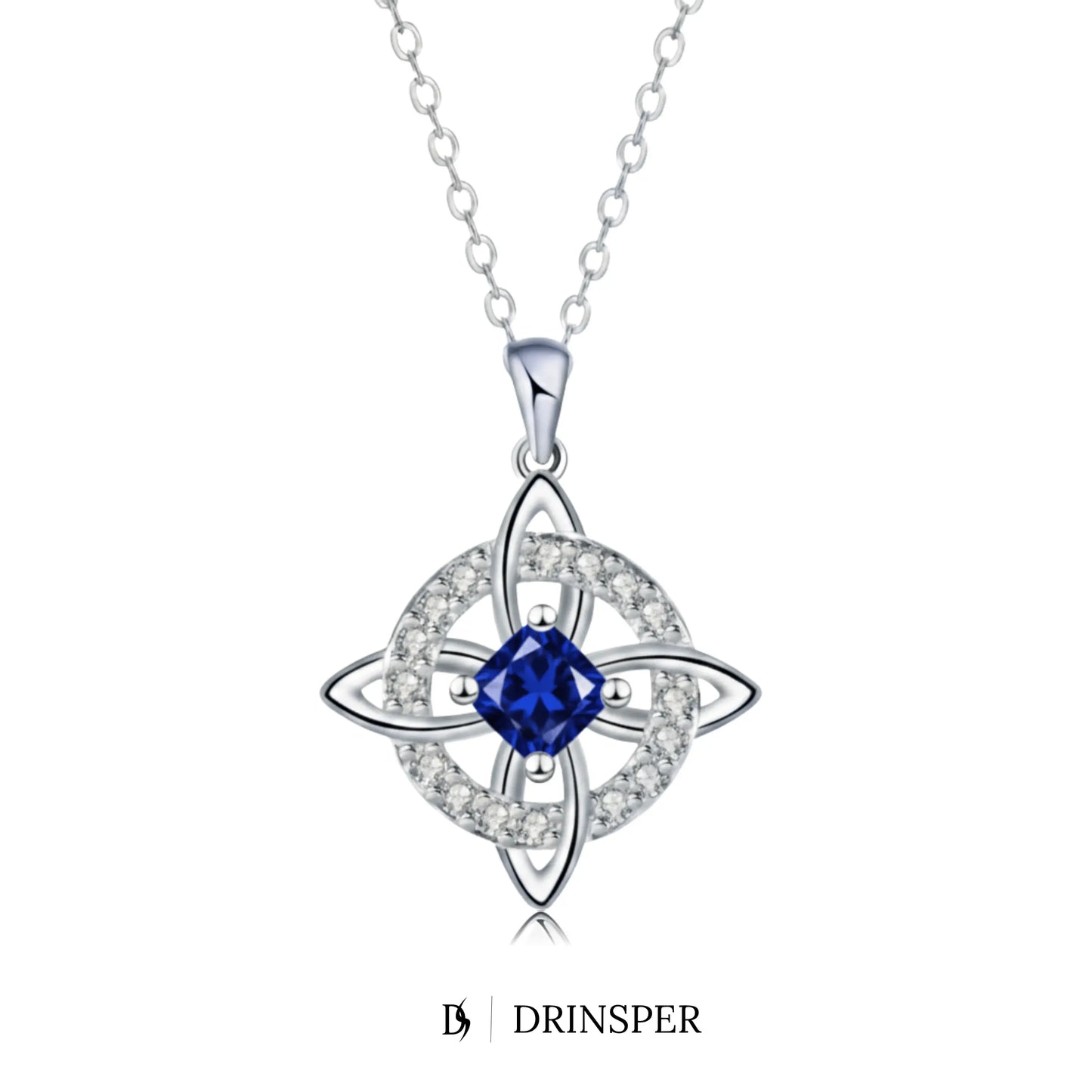 DRINSPER Witches Knot Cubic Zirconia Necklace Hecate Goddess of Witches with Celtic Knot Design Necklace Goddess Jewlery Collar De Amuleto De Proteción Pendientes Copper with Aritificial Gemstone Cubic Zirconia Fashion Jewelry Accessories Gift for Women