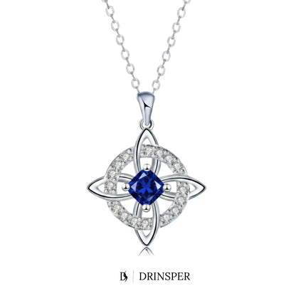 DRINSPER Witches Knot Cubic Zirconia Necklace Hecate Goddess of Witches with Celtic Knot Design Necklace Goddess Jewlery Collar De Amuleto De Proteción Pendientes Copper with Aritificial Gemstone Cubic Zirconia Fashion Jewelry Accessories Gift for Women