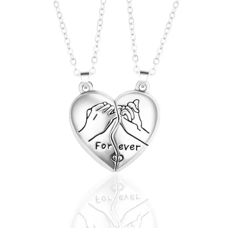 Magnetic Heart Necklaces - Forever Love Necklaces Perfect Gift for Couples and Family