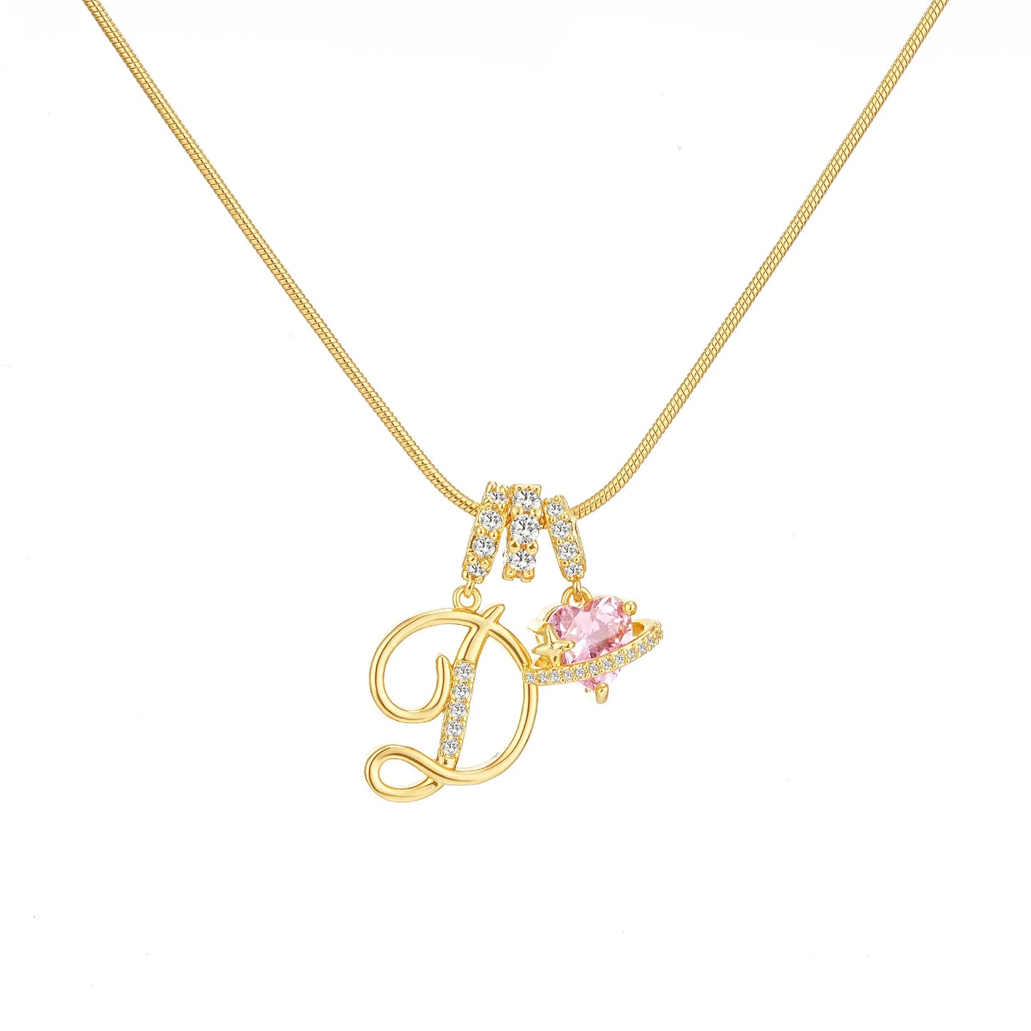 GANIA Art-Designed Personalized Name Letter Necklace, Free of Allergenic Ingredients, with Adjustable Size. It Is an Excellent Valentine'S Day Gift for Women and Girls.