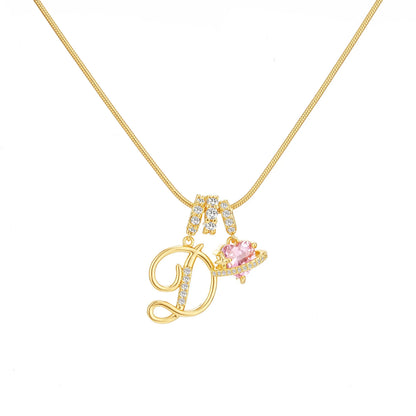 GANIA Art-Designed Personalized Name Letter Necklace, Free of Allergenic Ingredients, with Adjustable Size. It Is an Excellent Valentine'S Day Gift for Women and Girls.