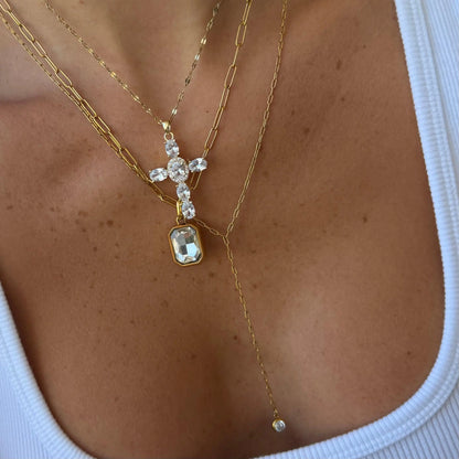 EVRY JEWELS Gold or Silver Plated Stainless Steel Women'S Hypoallergenic Cross Necklaces