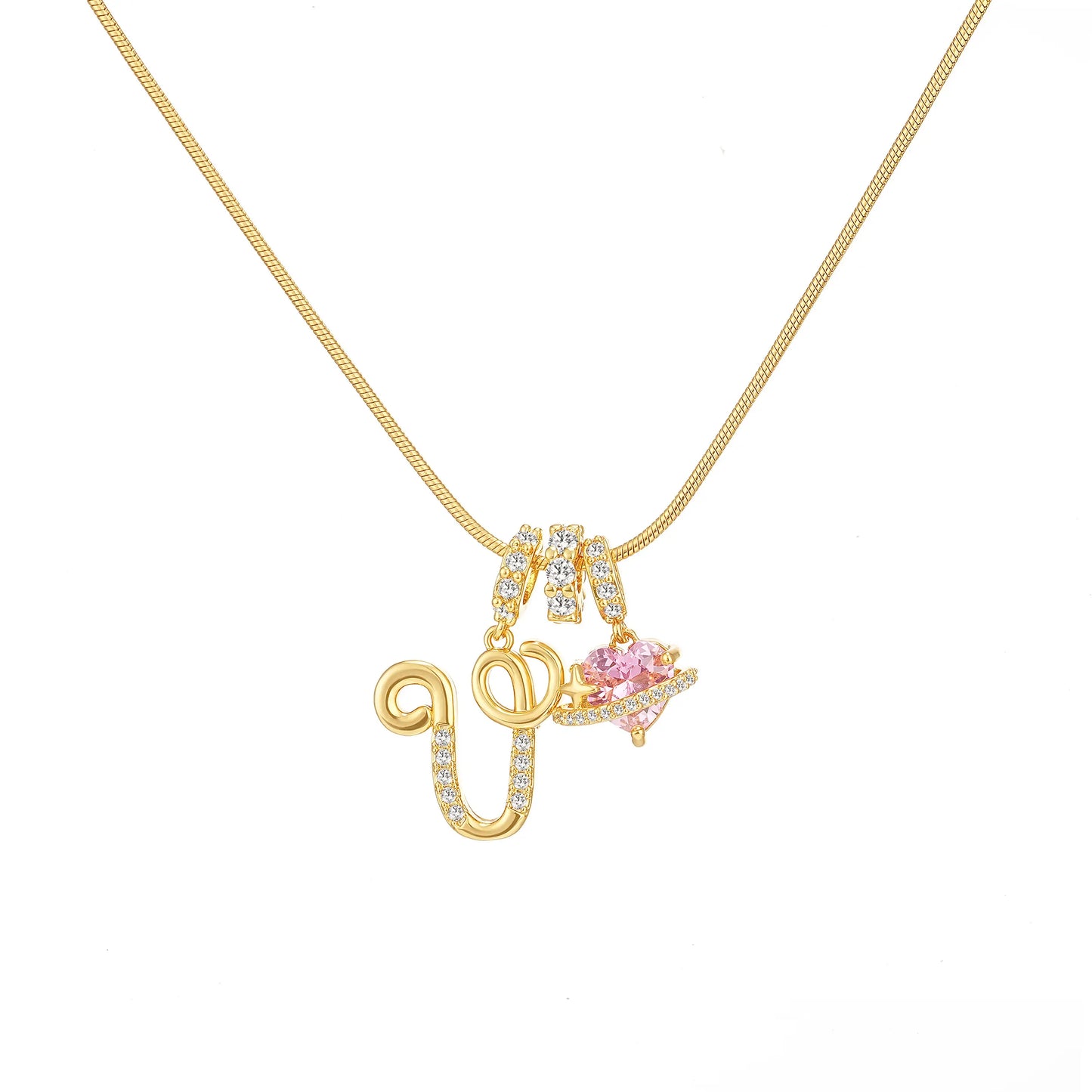 GANIA Art-Designed Personalized Name Letter Necklace, Free of Allergenic Ingredients, with Adjustable Size. It Is an Excellent Valentine'S Day Gift for Women and Girls.