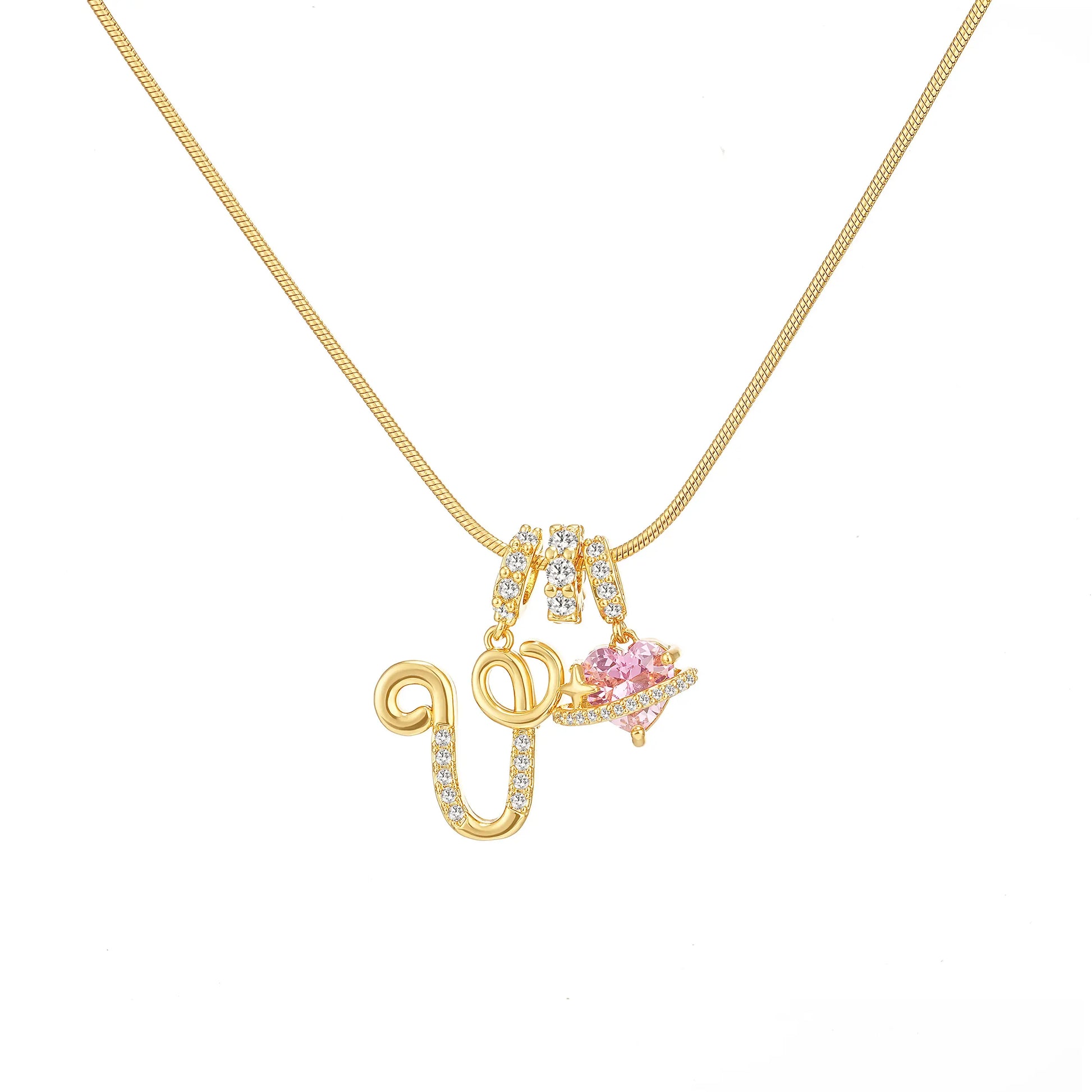 GANIA Art-Designed Personalized Name Letter Necklace, Free of Allergenic Ingredients, with Adjustable Size. It Is an Excellent Valentine'S Day Gift for Women and Girls.