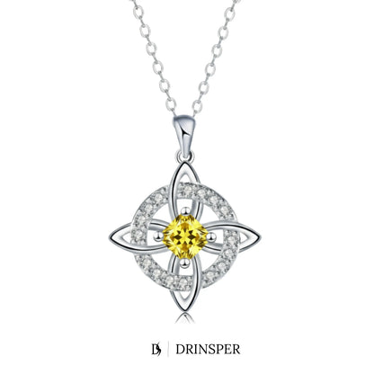 DRINSPER Witches Knot Cubic Zirconia Necklace Hecate Goddess of Witches with Celtic Knot Design Necklace Goddess Jewlery Collar De Amuleto De Proteción Pendientes Copper with Aritificial Gemstone Cubic Zirconia Fashion Jewelry Accessories Gift for Women