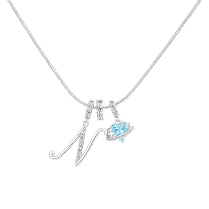 GANIA Art-Designed Personalized Name Letter Necklace, Free of Allergenic Ingredients, with Adjustable Size. It Is an Excellent Valentine'S Day Gift for Women and Girls.