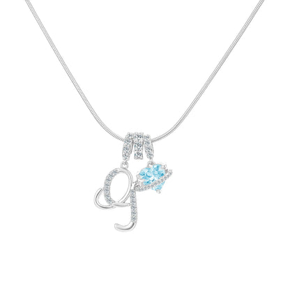 GANIA Art-Designed Personalized Name Letter Necklace, Free of Allergenic Ingredients, with Adjustable Size. It Is an Excellent Valentine'S Day Gift for Women and Girls.