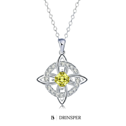 DRINSPER Witches Knot Cubic Zirconia Necklace Hecate Goddess of Witches with Celtic Knot Design Necklace Goddess Jewlery Collar De Amuleto De Proteción Pendientes Copper with Aritificial Gemstone Cubic Zirconia Fashion Jewelry Accessories Gift for Women