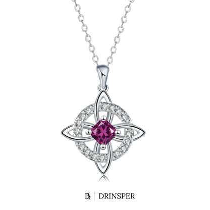 DRINSPER Witches Knot Cubic Zirconia Necklace Hecate Goddess of Witches with Celtic Knot Design Necklace Goddess Jewlery Collar De Amuleto De Proteción Pendientes Copper with Aritificial Gemstone Cubic Zirconia Fashion Jewelry Accessories Gift for Women