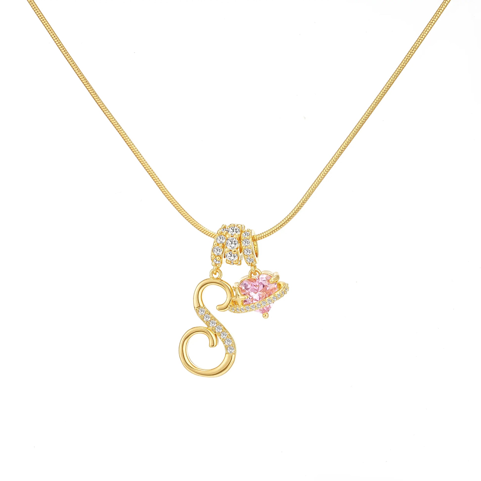 GANIA Art-Designed Personalized Name Letter Necklace, Free of Allergenic Ingredients, with Adjustable Size. It Is an Excellent Valentine'S Day Gift for Women and Girls.