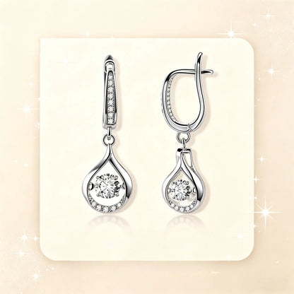 Gold & Silver Plated Teardrop Cubic Zirconia Huggie Earrings, Hypoallergenic Dangle Drop Earrings for Women, Anti-Tarnish Sparkling Waterfall Earrings for Daily/Party/Wedding, Trendy Statement Jewelry Gift