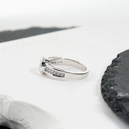 Moissanite 1.5Ct Fortune Glow Oval Ring Wedding Engagement Anniversary Valentine'S Day Romantic Elegant Gift Daily Wear
