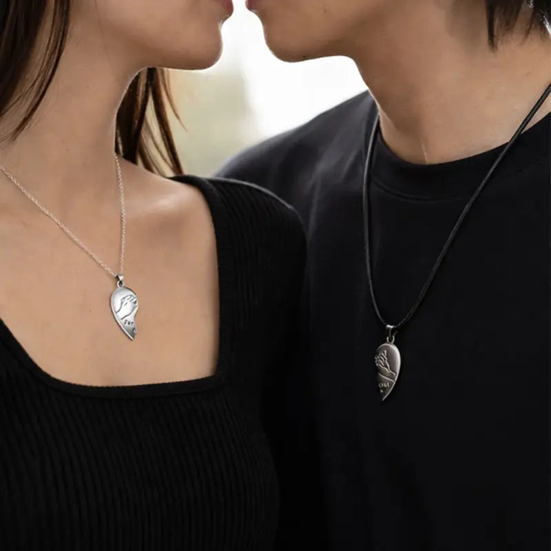 Magnetic Heart Necklaces - Forever Love Necklaces Perfect Gift for Couples and Family