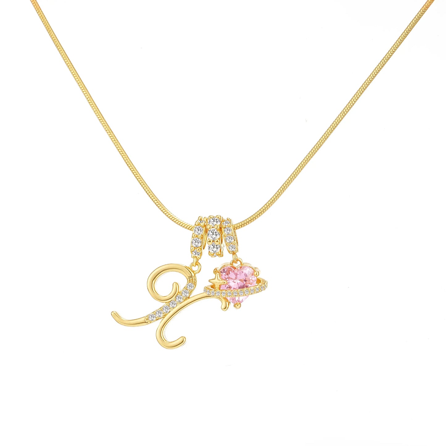 GANIA Art-Designed Personalized Name Letter Necklace, Free of Allergenic Ingredients, with Adjustable Size. It Is an Excellent Valentine'S Day Gift for Women and Girls.