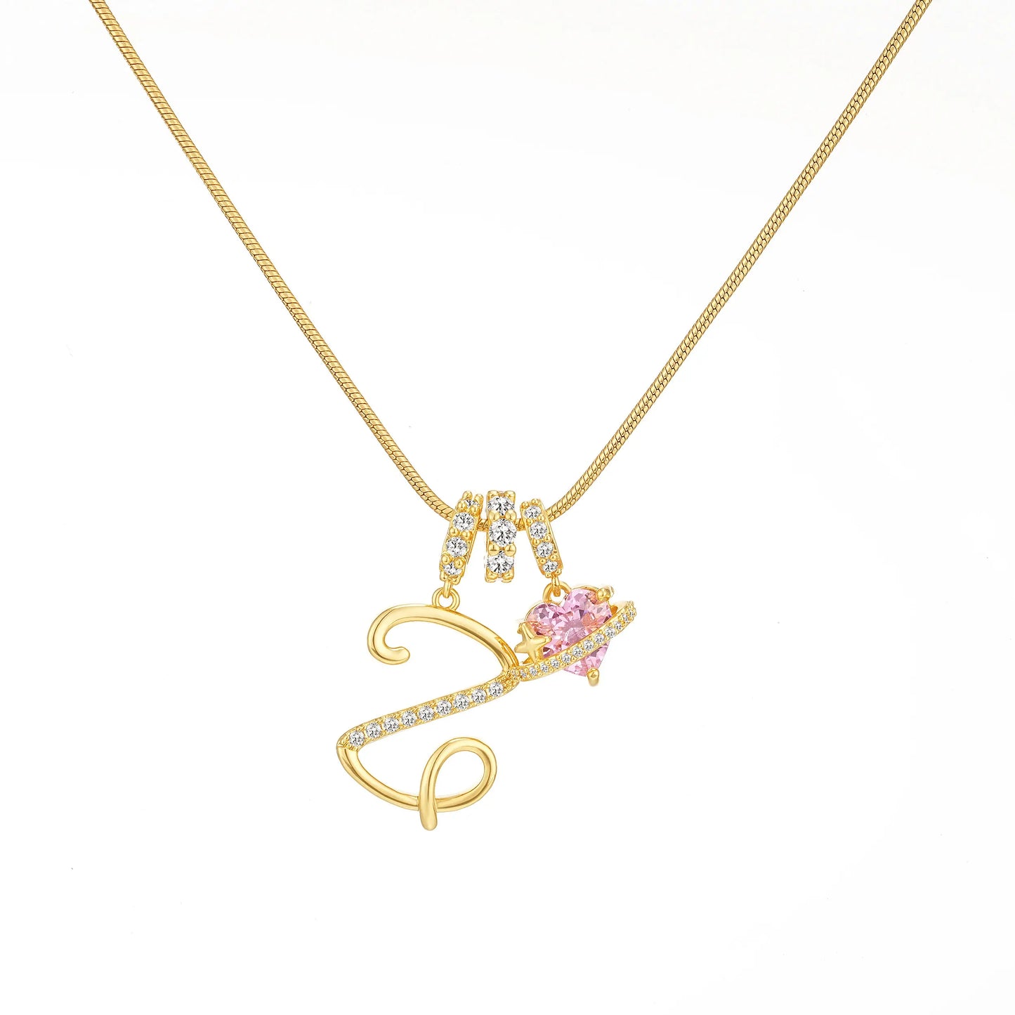 GANIA Art-Designed Personalized Name Letter Necklace, Free of Allergenic Ingredients, with Adjustable Size. It Is an Excellent Valentine'S Day Gift for Women and Girls.
