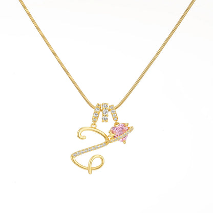 GANIA Art-Designed Personalized Name Letter Necklace, Free of Allergenic Ingredients, with Adjustable Size. It Is an Excellent Valentine'S Day Gift for Women and Girls.