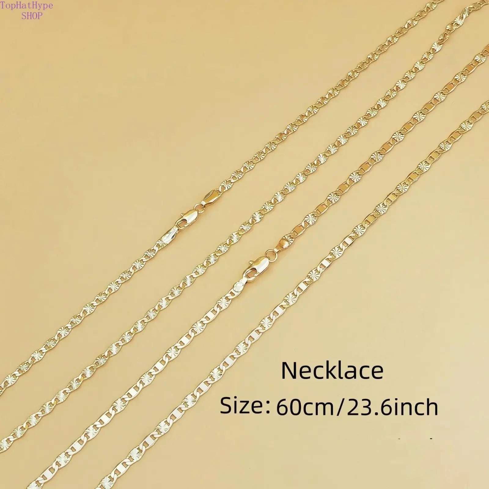 14K Gold Plated Flat Chain Necklace for Women, Minimalist Elegant Everyday Jewelry, High Quality Durable Design, Versatile Layering Accessory, Ideal Gift for Birthdays, Anniversaries & All Special Occasions,Summervibes