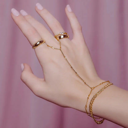 EVRY JEWELS Gold or Silver Plated Women'S Hypoallergenic Bar Hand Chain