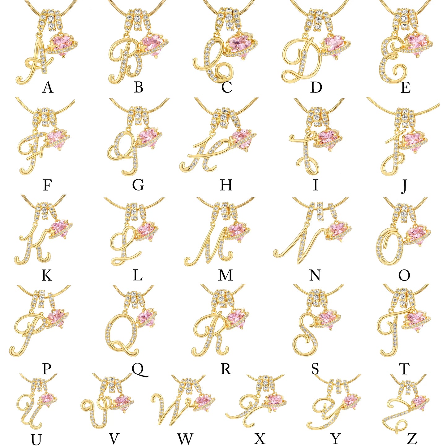 GANIA Art-Designed Personalized Name Letter Necklace, Free of Allergenic Ingredients, with Adjustable Size. It Is an Excellent Valentine'S Day Gift for Women and Girls.