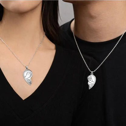 Magnetic Heart Necklaces - Forever Love Necklaces Perfect Gift for Couples and Family