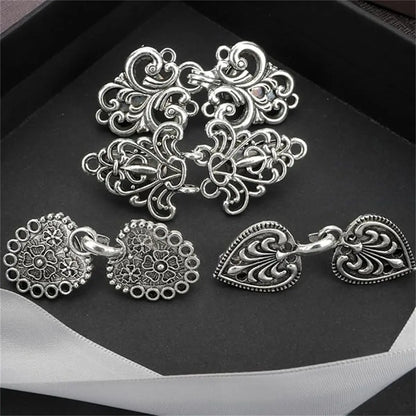 Vintage Sweater Shawl Clips Set 4 Count for Women Elegant Retro Cardigan Clips Durable Zinc Alloy for Wedding Party Crufty