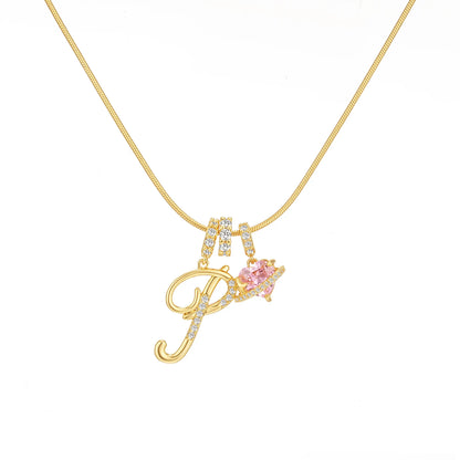 GANIA Art-Designed Personalized Name Letter Necklace, Free of Allergenic Ingredients, with Adjustable Size. It Is an Excellent Valentine'S Day Gift for Women and Girls.