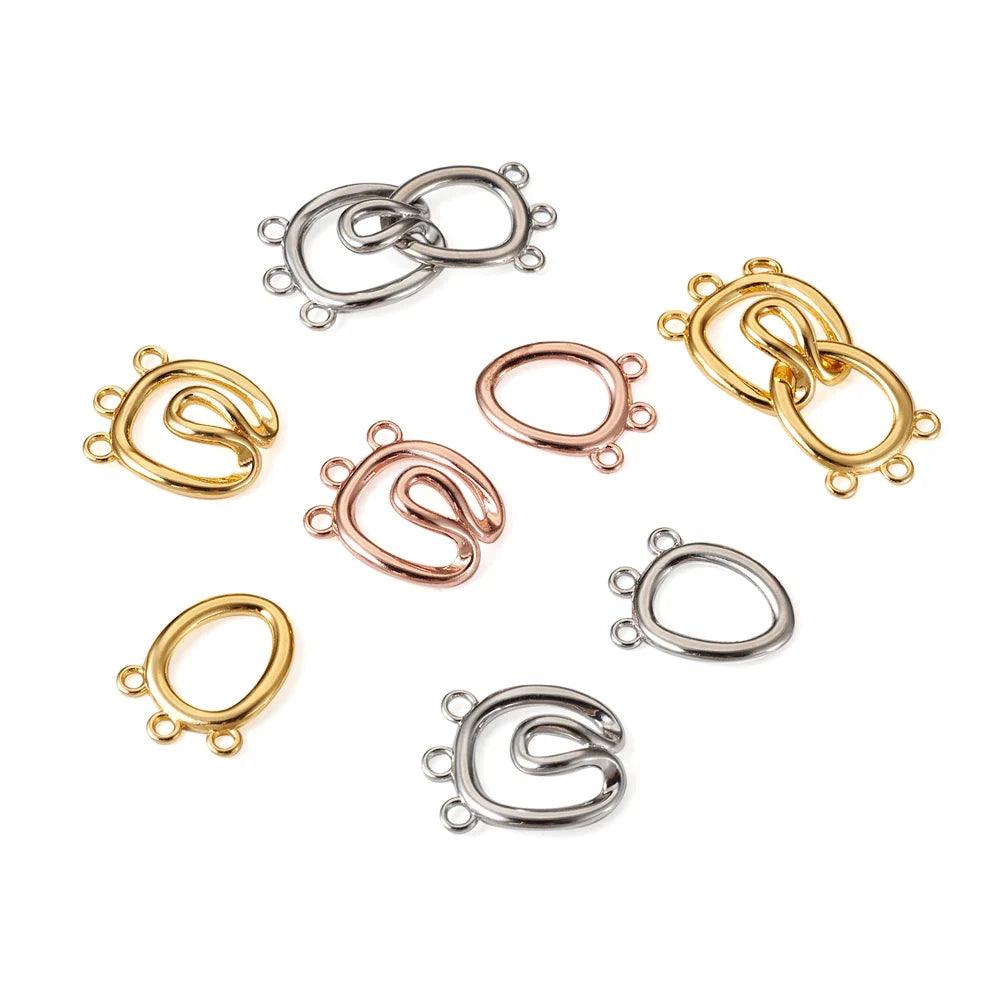 5 Sets 36mm Brass Hook Clasps