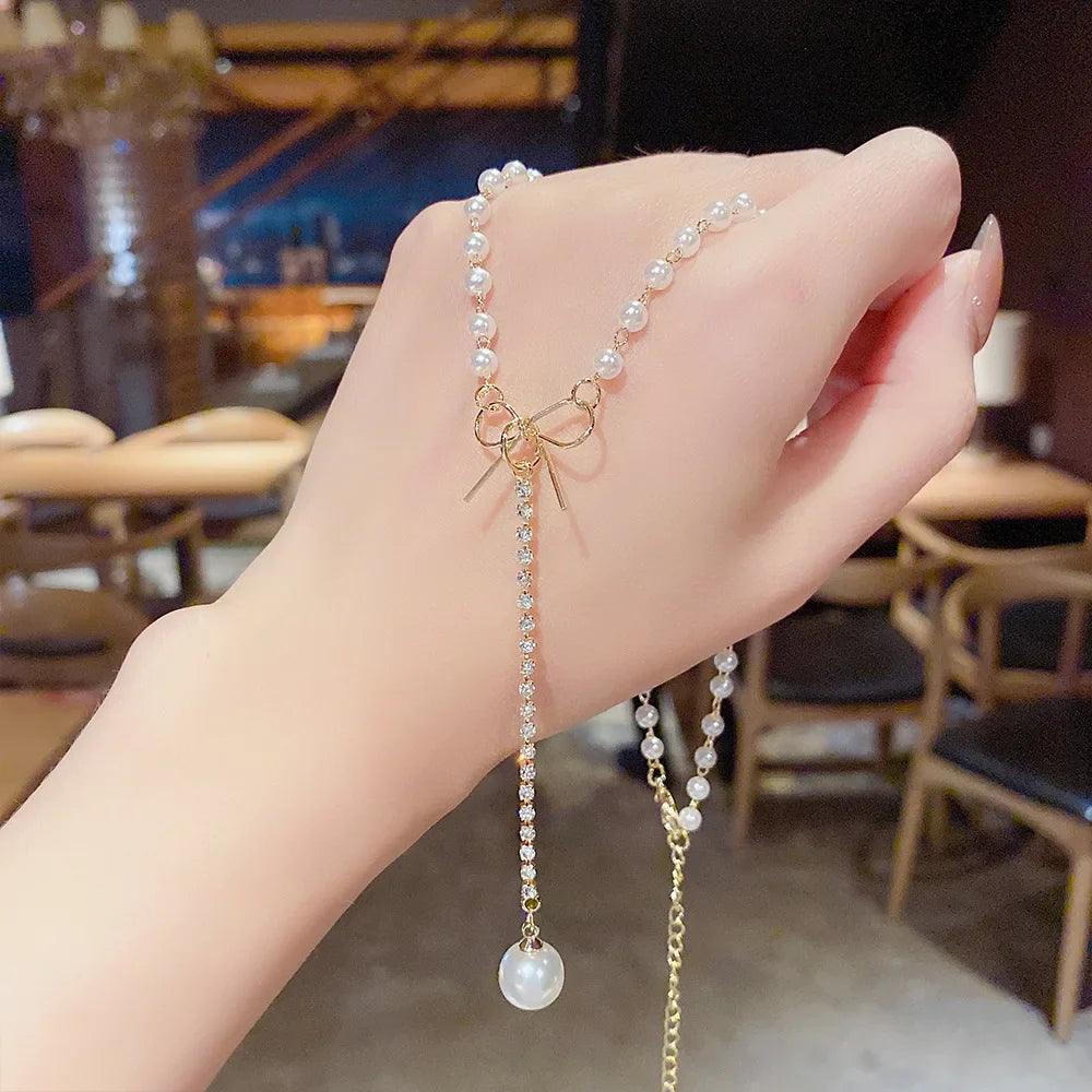 Korean Light Luxury Pearl Butterfly Necklace for Women - Jewelry 4 you