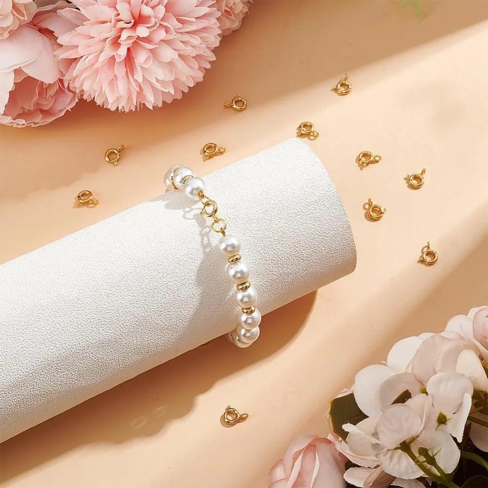 40pcs 18K Gold Plated Spring Ring Clasps