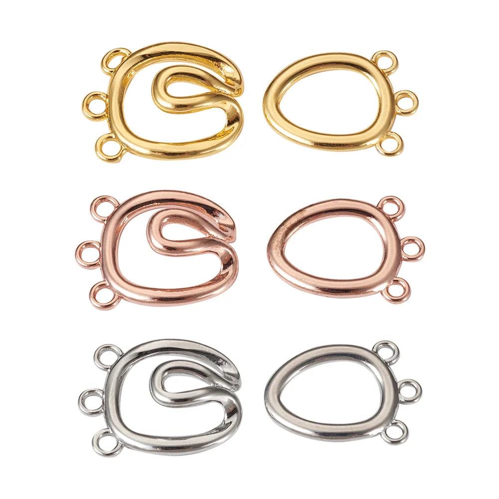 5 Sets 36mm Brass Hook Clasps