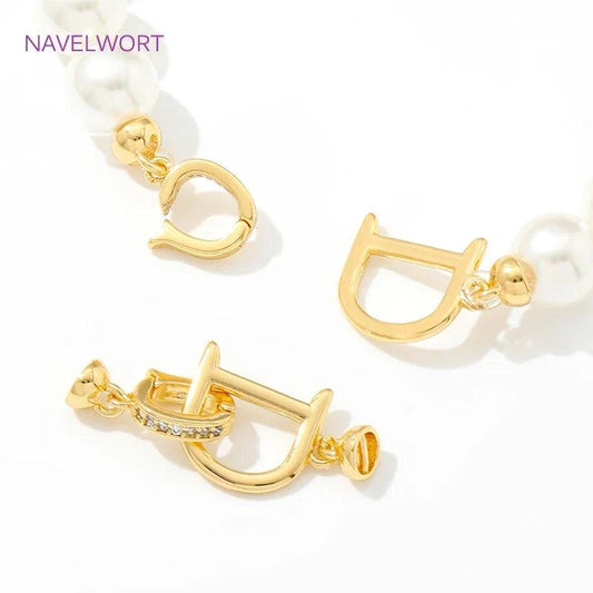 18K Gold Plated Zircon Necklace Clasps for DIY Jewelry - Jewelry 4 you