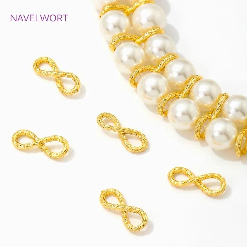 18K Gold Plated 8-Shape Bracelet Connectors for DIY Jewelry - Jewelry 4 you