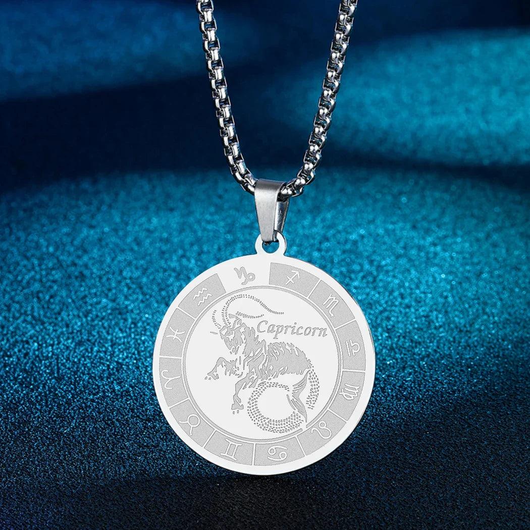 Stainless Steel Aquarius Zodiac Necklace for Women - Jewelry 4 you