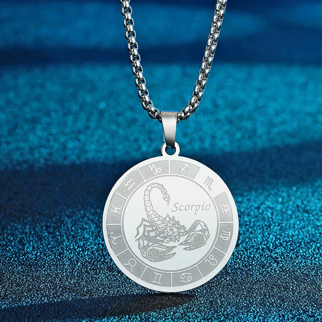 Stainless Steel Aquarius Zodiac Necklace for Women - Jewelry 4 you