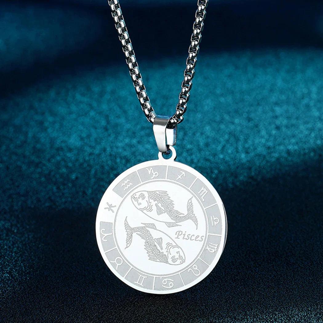 Stainless Steel Aquarius Zodiac Necklace for Women - Jewelry 4 you