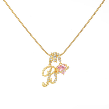 GANIA Art-Designed Personalized Name Letter Necklace, Free of Allergenic Ingredients, with Adjustable Size. It Is an Excellent Valentine'S Day Gift for Women and Girls.