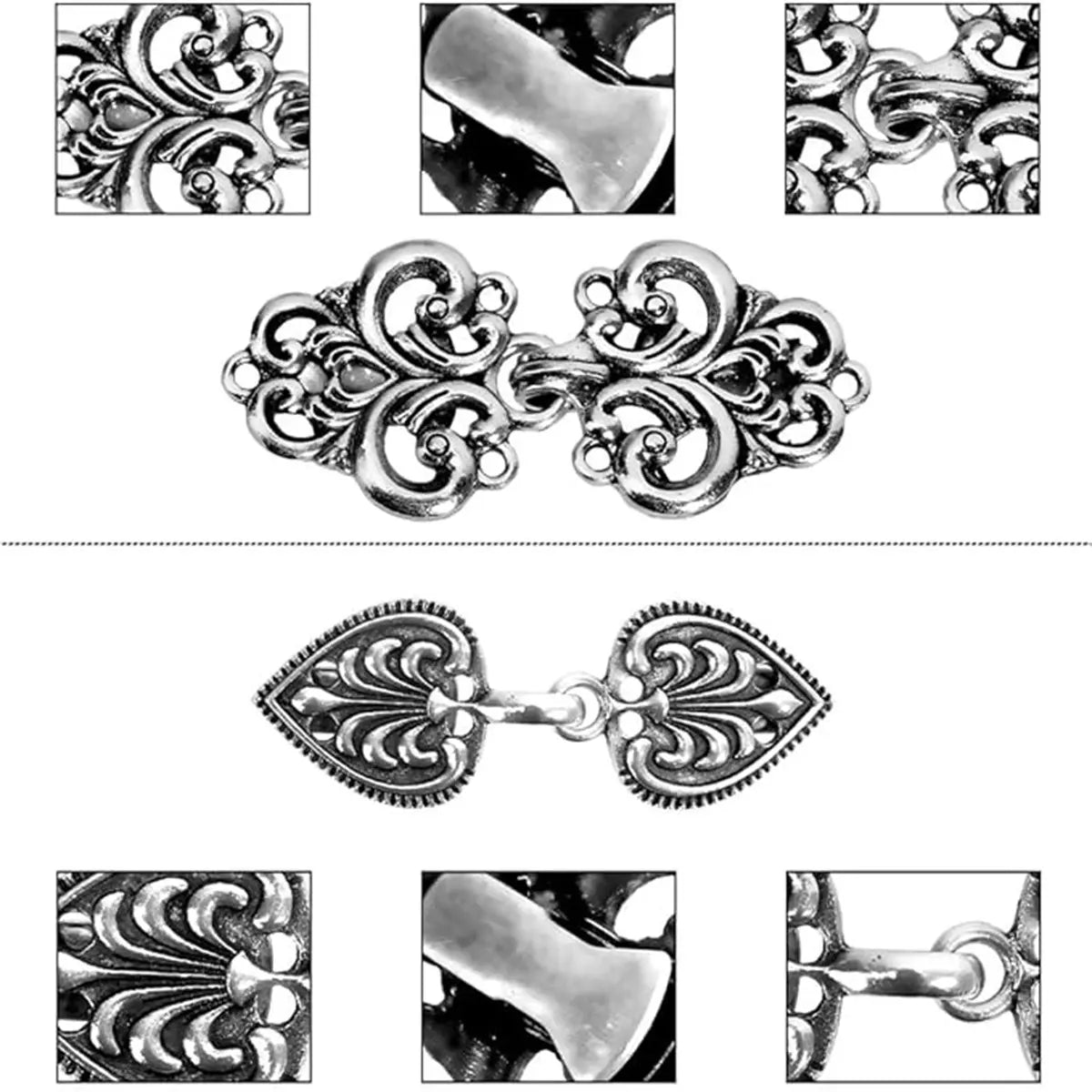 Vintage Sweater Shawl Clips Set 4 Count for Women Elegant Retro Cardigan Clips Durable Zinc Alloy for Wedding Party Crufty