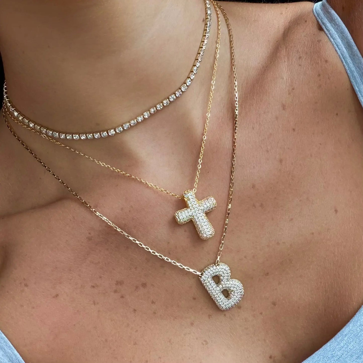 EVRY JEWELS Gold or Silver Plated Stainless Steel Women'S Hypoallergenic Cross Necklaces