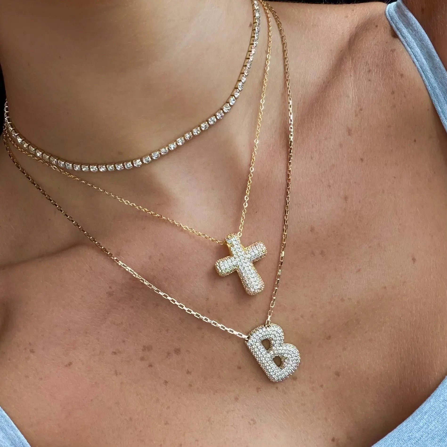 EVRY JEWELS Gold or Silver Plated Stainless Steel Women'S Hypoallergenic Cross Necklaces