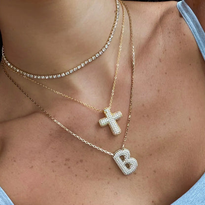 EVRY JEWELS Gold or Silver Plated Stainless Steel Women'S Hypoallergenic Cross Necklaces