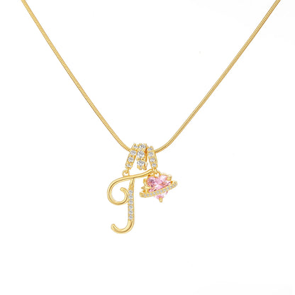 GANIA Art-Designed Personalized Name Letter Necklace, Free of Allergenic Ingredients, with Adjustable Size. It Is an Excellent Valentine'S Day Gift for Women and Girls.