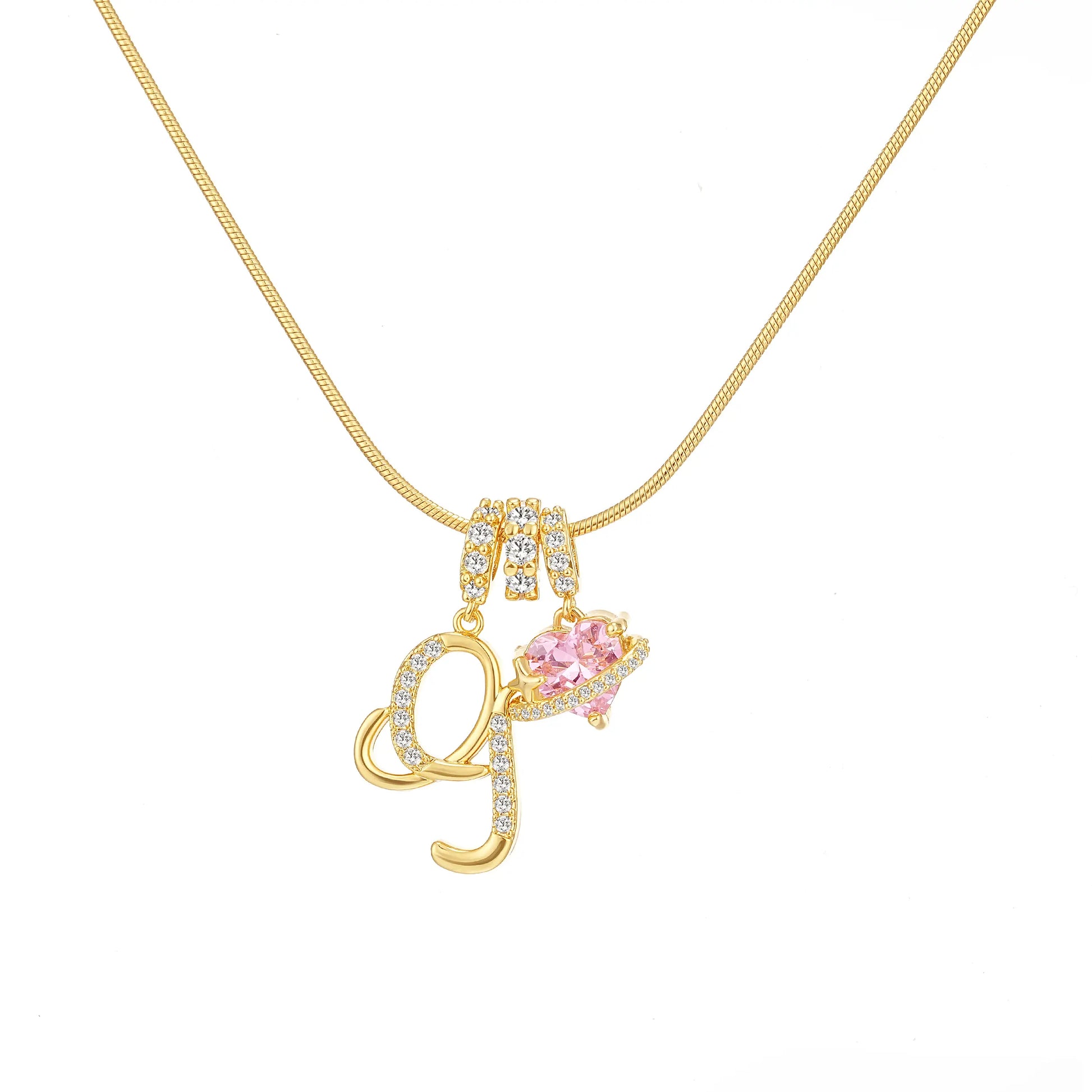 GANIA Art-Designed Personalized Name Letter Necklace, Free of Allergenic Ingredients, with Adjustable Size. It Is an Excellent Valentine'S Day Gift for Women and Girls.