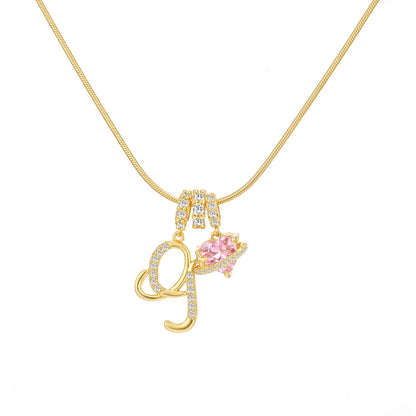 GANIA Art-Designed Personalized Name Letter Necklace, Free of Allergenic Ingredients, with Adjustable Size. It Is an Excellent Valentine'S Day Gift for Women and Girls.