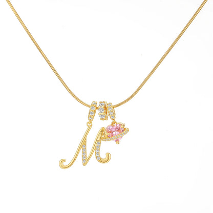 GANIA Art-Designed Personalized Name Letter Necklace, Free of Allergenic Ingredients, with Adjustable Size. It Is an Excellent Valentine'S Day Gift for Women and Girls.
