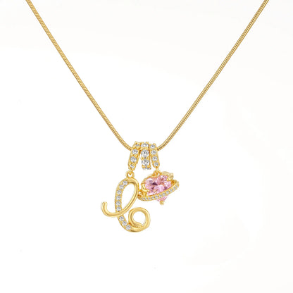 GANIA Art-Designed Personalized Name Letter Necklace, Free of Allergenic Ingredients, with Adjustable Size. It Is an Excellent Valentine'S Day Gift for Women and Girls.